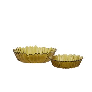 Set de 2 Bandejas de Cristal Pétalos de Madam Stoltz