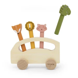 Autobús de madera Pop-Up de animales Trixie baby - Imagen 7