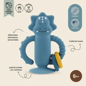 Juguete Sensorial con Ventosa Mr. Triceratops Trixie baby - Imagen 5