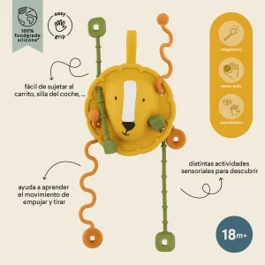 Juguete Sensorial para tirar de Silicona Mr Lion Trixie baby - Imagen 3