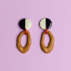 Pendientes Organic Dusty Rose de Depeapa