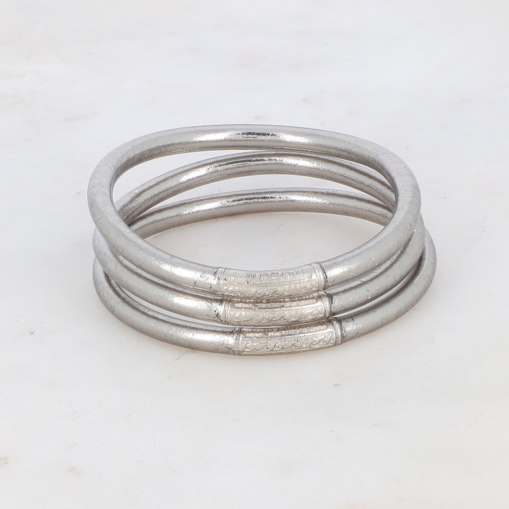 Pulsera Budista con Mantra Plata Dark - Imagen 2