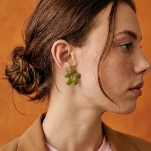 Alternative view of Pendientes Floral Earrings Lavanda de Depeapa