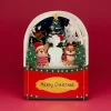 Postal 3D Bola de Nieve perros festivos de Alljoy Design