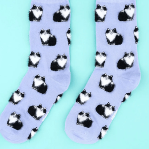 Alternative view of Calcetines Gato Black and White Coucou Suzette