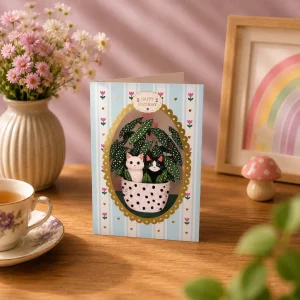 Alternative view of Postal Troquelada Happy Bday Gatitos de Alljoy Design