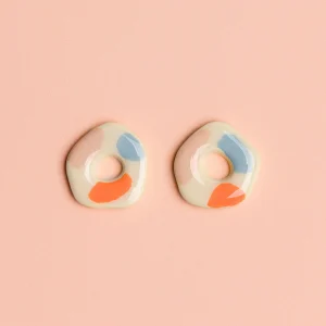 Pendientes Terrazzo Donut Orange de Depeapa