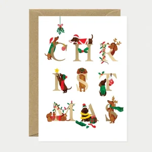 Postal Xmas Dachshunds de All The Ways To Say