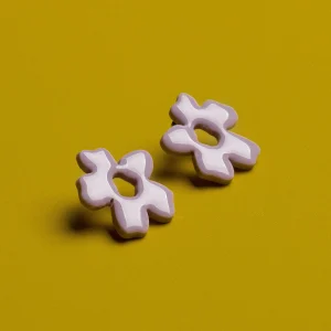 Pendientes Floral Earrings Lavanda de Depeapa - Imagen 3