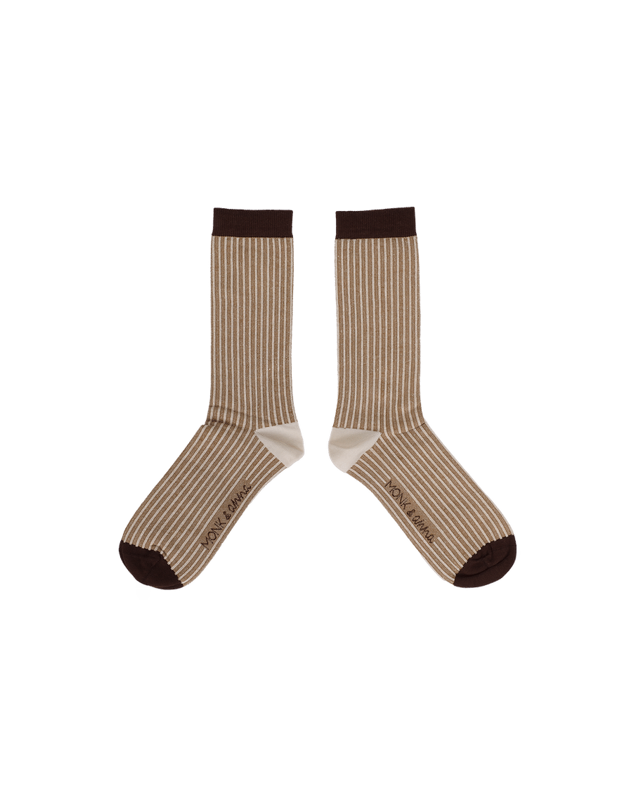 Calcetines Glitter lines wheat de Monk and Anna