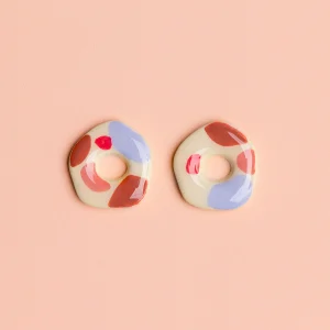 Pendientes Terrazzo Donut Brown de Depeapa