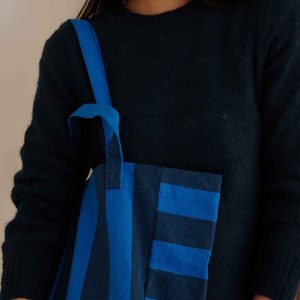 Bolso Tote Bag Rayas Noche y Azul de Rose in April - Imagen 4