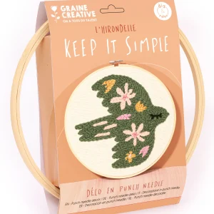 Kit de punch needle Pájaro de Graine Créative