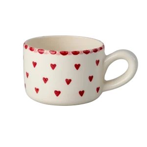 Taza de Cerámica Corazones de Rice