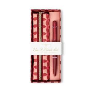 Set de Estuche y Bolígrafo Pinwheel Pink de Designworks Inc.