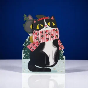 Alternative view of Postal con Movimiento Gato Navideño de Alljoy Design