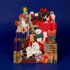 Postal 3D Perros y Regalos de Navidad de Alljoy Design