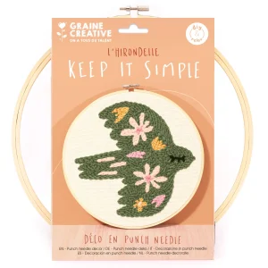 Kit de punch needle Pájaro de Graine Créative - Imagen 4